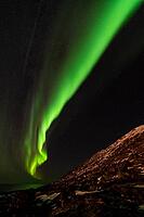 Northern Lights (Aurora borealis), S$00F6r$00F6ya, Finnmark, Norway, December 2018 [IBR124563514]