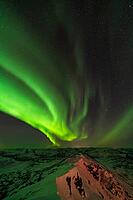 Northern Lights (Aurora borealis), S$00F6r$00F6ya, Finnmark, Norway, December 2018 [IBR124563529]