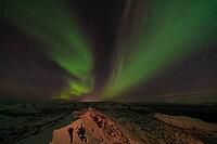Northern Lights (Aurora borealis), S$00F6r$00F6ya, Finnmark, Norway, December 2018 [IBR124563535]