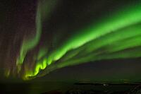 Northern Lights (Aurora borealis) over the Norwegian Sea, S$00F6r$00F6ya, Finnmark, Norway, December 2018 [IBR124563552]