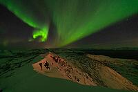 Northern Lights (Aurora borealis), S$00F6r$00F6ya, Finnmark, Norway, December 2018 [IBR124563555]