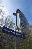 S-Bahn stop, Heimeranplatz, ADAC headquarters, high-rise building, commercial building, Munich, Sendling, Westend, public transport, Bavaria, Germany [IBR124585434]