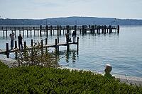 Starnberger See, Starnberg, lake, recreation area, swimming lake, shipping, Upper Bavaria, Bavaria, spring, April, lakeside promenade, leisure, Munich, Germany [IBR124585439]