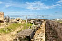 Interior view of the historic Castelo de Castro Marim in the Algarve region of southern Portugal, showcasing medieval architecture and cultural heritage [IBR124586590]