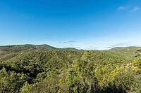 Scenic walking trails winding through the natural landscape of Fonte Férrea in São Brás de Alportel, Algarve, Portugal, offering a peaceful setting for outdoor trips, hiking, and nature exploration [IBR124586626]