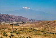 Mount ararat panorama with rolling hills and clear blue sky [IBR124626858]