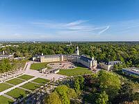 Aerial view of Karlsruhe Palace with Palace Square, Karlsruhe, Baden-W$00FCrttemberg, Germany [IBR124629488]