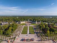 Aerial view of Karlsruhe Palace with Palace Square, Karlsruhe, Baden-W$00FCrttemberg, Germany [IBR124629492]