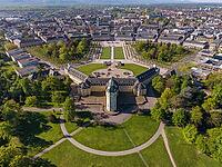 Aerial view of Karlsruhe Palace with Palace Square, Karlsruhe, Baden-W$00FCrttemberg, Germany [IBR124629496]