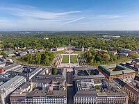 Aerial view of Karlsruhe Palace with Palace Square, Karlsruhe, Baden-W$00FCrttemberg, Germany [IBR124629499]