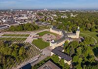 Aerial view of Karlsruhe Palace with Palace Square, Karlsruhe, Baden-W$00FCrttemberg, Germany [IBR124629500]