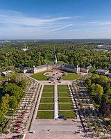 Aerial view of Karlsruhe Palace with Palace Square, Karlsruhe, Baden-W$00FCrttemberg, Germany [IBR124629504]