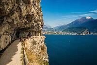 Cycle path and hiking trail, Via Ponale, Riva del Garda, Lake Garda, Trento, Trentino-Alto Adige, Italy [IBR124629521]