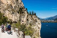 Cycle path and hiking trail, Via Ponale, Riva del Garda, Lake Garda, Trento, Trentino-Alto Adige, Italy [IBR124629523]