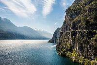 Cycle path and hiking trail, Via Ponale, Riva del Garda, Lake Garda, Trento, Trentino-Alto Adige, Italy [IBR124629525]