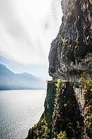 Cycle path and hiking trail, Via Ponale, Riva del Garda, Lake Garda, Trento, Trentino-Alto Adige, Italy [IBR124629528]