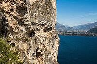 Cycle path and hiking trail, Via Ponale, Riva del Garda, Lake Garda, Trento, Trentino-Alto Adige, Italy [IBR124629529]