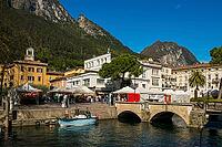 Picturesque village with colorful houses on the lake, Riva del Garda, Lake Garda, Trento, Trentino-Alto Adige, Italy [IBR124629530]