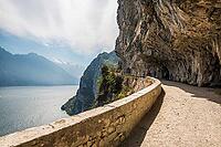Cycle path and hiking trail, Via Ponale, Riva del Garda, Lake Garda, Trento, Trentino-Alto Adige, Italy [IBR124629531]