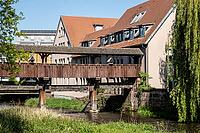 Albwehr with willow tree in Ettlingen, Baden-W$00FCrttemberg, Germany [IBR124631252]