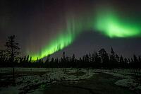 Northern Lights (Aurora borealis), Muddus National Park, Laponia World Heritage Site, Norrbotten, Lapland, Sweden, October 2024 [IBR124636203]