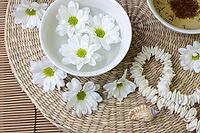 Spa design with herb and daisy [IBR124692673]