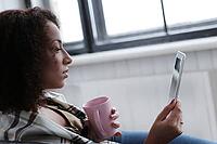 Lifestyle. Beautiful woman at home [IBR124724820]