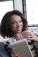 Lifestyle. Beautiful woman at home [IBR124724837]