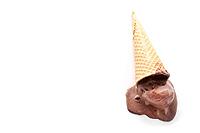 Chocolate icecream on a white background [IBR124724841]