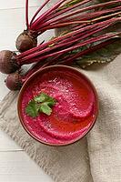 Food. Hummus out of beetroot [IBR124724844]