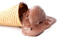 Chocolate icecream on a white background [IBR124724852]