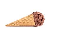 Chocolate icecream on a white background [IBR124724867]