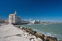 View of the old town with cathedral in Trani, Apulia, Italy [IBR124748854]