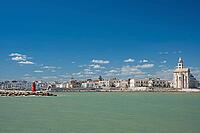 View of the old town with cathedral in Trani, Apulia, Italy [IBR124748875]