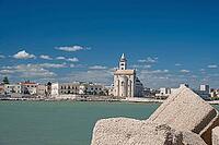 View of the old town with cathedral in Trani, Apulia, Italy [IBR124748877]