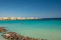 Port of Otranto in Puglia, Italy, turquoise water, Adriatic sea [IBR124748887]