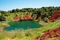 Bauxite lake near Otranto in Puglia, Italy [IBR124748890]