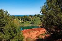 Bauxite lake near Otranto in Puglia, Italy [IBR124748896]