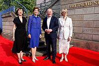 Elisabeth Sobotka, Ilka Horstmeier, Kai Wegener and Nina Englert arriving at the Staatsoper für Alle - Giuseppe Verdi's opera Nabucco on Bebelplatz in Berlin on 23.5.2026 [IBR113223561]