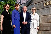 Elisabeth Sobotka, Ilka Horstmeier, Kai Wegener and Nina Englert arriving at the Staatsoper für Alle - Giuseppe Verdi's opera Nabucco on Bebelplatz in Berlin on 23.5.2026 [IBR113223581]