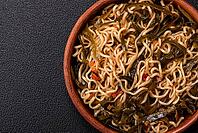 Food, Asian dish rice noodles with salt and spices on dark concrete background [IBR124773780]