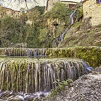 Orbaneja del Castillo Waterfall, Point of Geological Interest, Orbaneja del Castillo, Medieval Village, Comarca del Páramo, Valley of Sedano, Burgos, Castilla y León, Spain [IBR124794761]