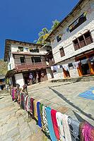 Rest Area, Small Village, Ghest House, Trek to Annapurna Base Camp, Annapurna Conservation Area, Himalaya, Nepal, Asia [IBR124794783]