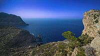 Es Colomer Viewpoint, Formentor Peninsula, Pollensa Bay, Comarca Sierra de Tramuntana, Mediterranean Sea, Mallorca, Islas Baleares, Spain [IBR124794797]