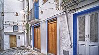 Traditional Architecture, Street Scene, Peñíscola, The Most Beautiful Villages in Spain, Costa de Azahar, Bajo Maestrazgo, Castellón, Comunidad Valenciana, Spain [IBR124794808]