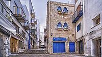 Traditional Architecture, Street Scene, Peñíscola, The Most Beautiful Villages in Spain, Costa de Azahar, Bajo Maestrazgo, Castellón, Comunidad Valenciana, Spain [IBR124794817]