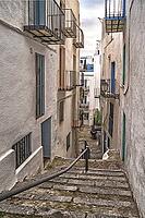 Traditional Architecture, Street Scene, Peñíscola, The Most Beautiful Villages in Spain, Costa de Azahar, Bajo Maestrazgo, Castellón, Comunidad Valenciana, Spain [IBR124794821]
