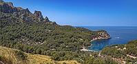 Cala Tuent, Escorca, Mediterranean Sea, Paraje Natural de la Sierra de Tramuntana, UNESCO World Heritage Site, Mallorca, Islas Baleares, Spain [IBR124794845]