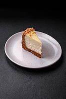 Food, Delicious sweet cheesecake cake on textured concrete background. Delicious breakfast dessert [IBR124842024]