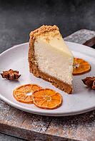 Food, Delicious sweet cheesecake cake on textured concrete background. Delicious breakfast dessert [IBR124842026]